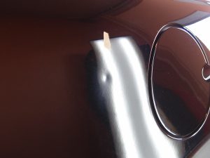 miniクラブマンリアフェンダーのヘコミ